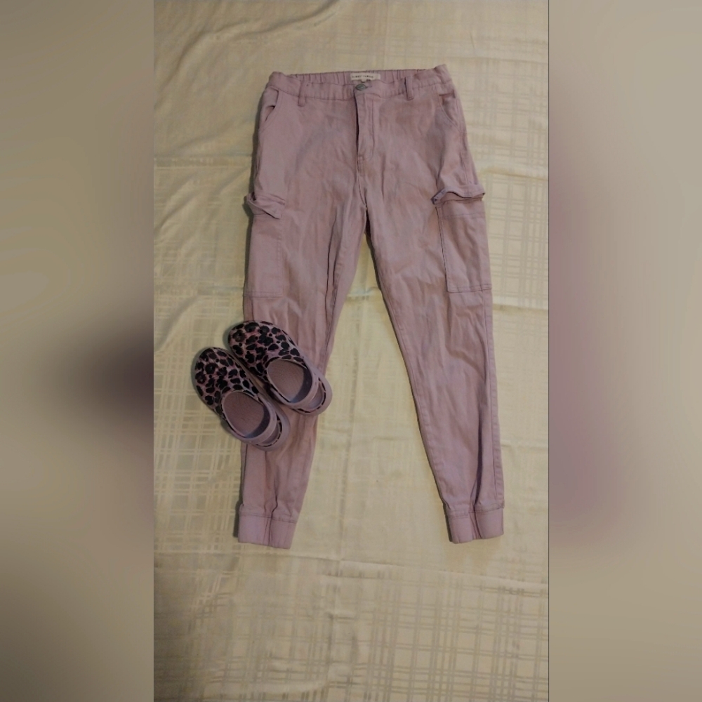 Almost Famous Pants with child Leopard Crocs